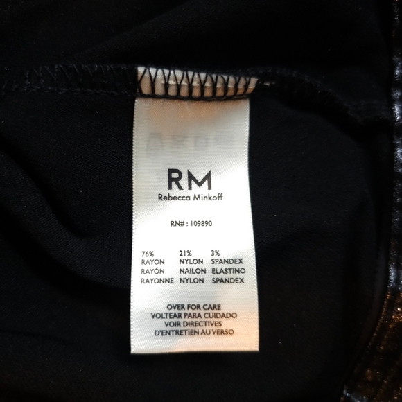 Rebecca Minkoff Metallic Moto Jacket Large - Picture 4 of 5